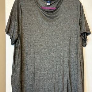 Old Navy Luxe Metallic Gray Top